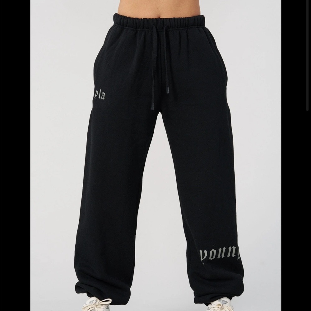 YoungLA Black Track Joggers